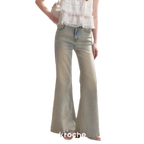 Five-Petal Sequin Flare Jeans
