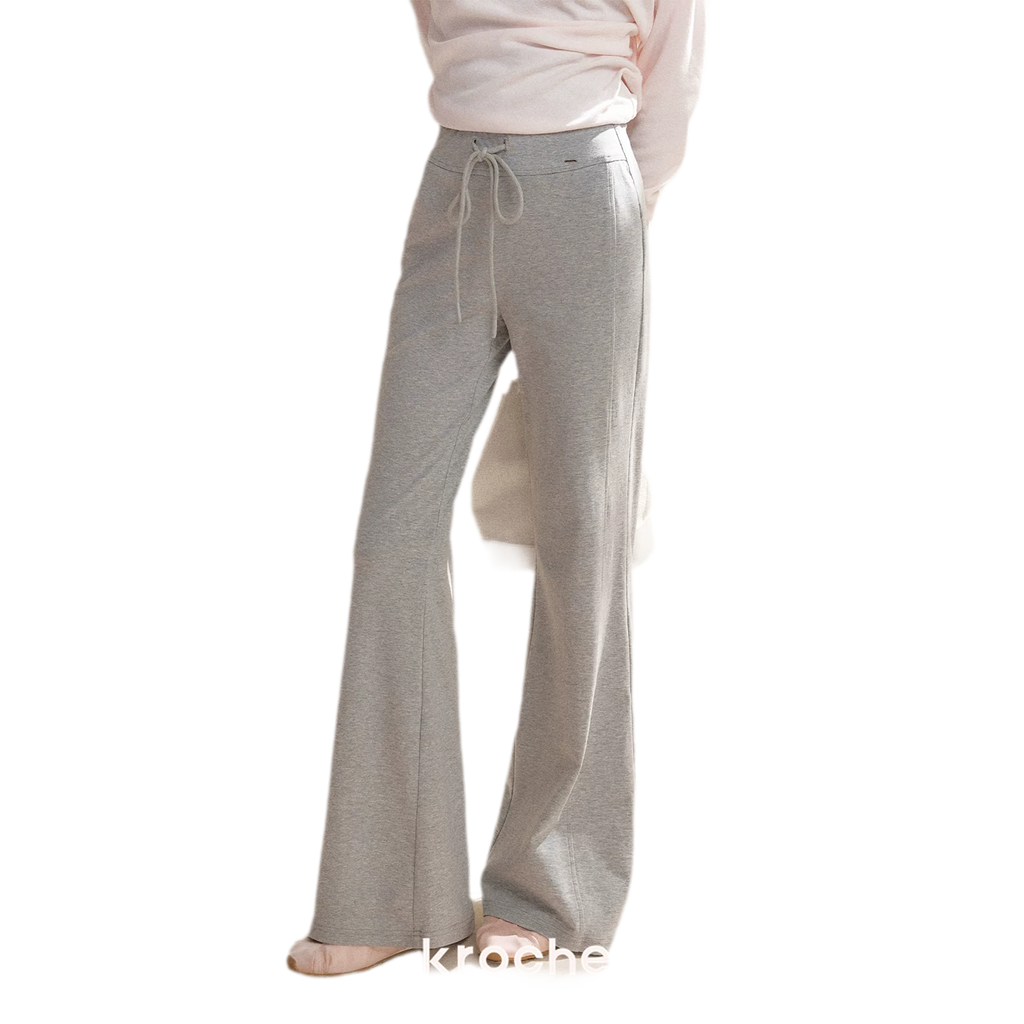 Tencel Cotton Drawstring Flared Pants