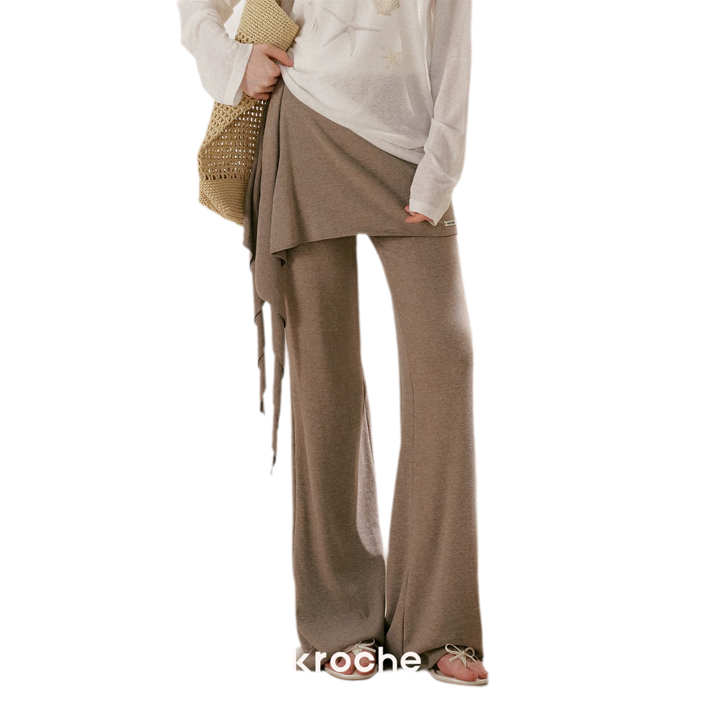 Wrap Tie Flared Pants