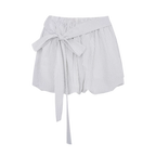 Bow Tie Elastic Waist Casual Shorts
