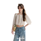Lace Off-Shoulder Top & Skirt Set