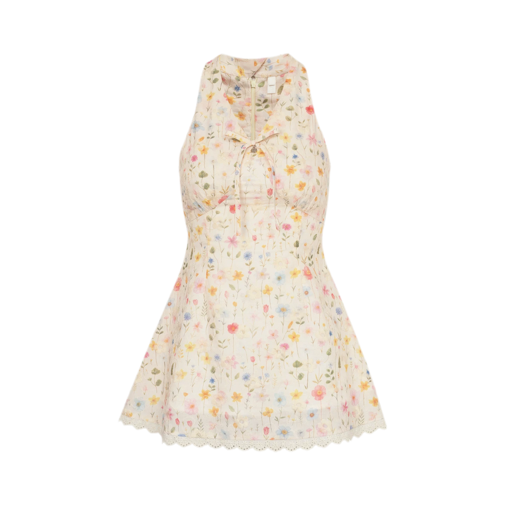 Dreamy Garden Embroidered Halter Top