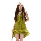 Ruffled Halter Chiffon Dress