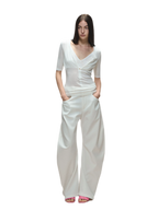 Relaxed Fit Sculpted Wide-Leg Pants