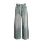 Bow Wide-Leg Jeans