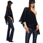 Handwoven Chain Cape Blouse