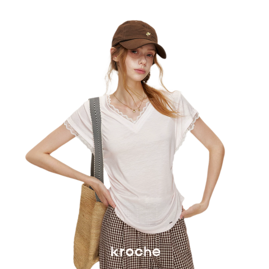 Lace Trim T-Shirt