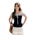 V-Neck Tie Knit Top