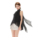 Embellished Satin Halter Top