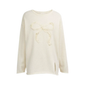 Bow Embroidered Knit Set