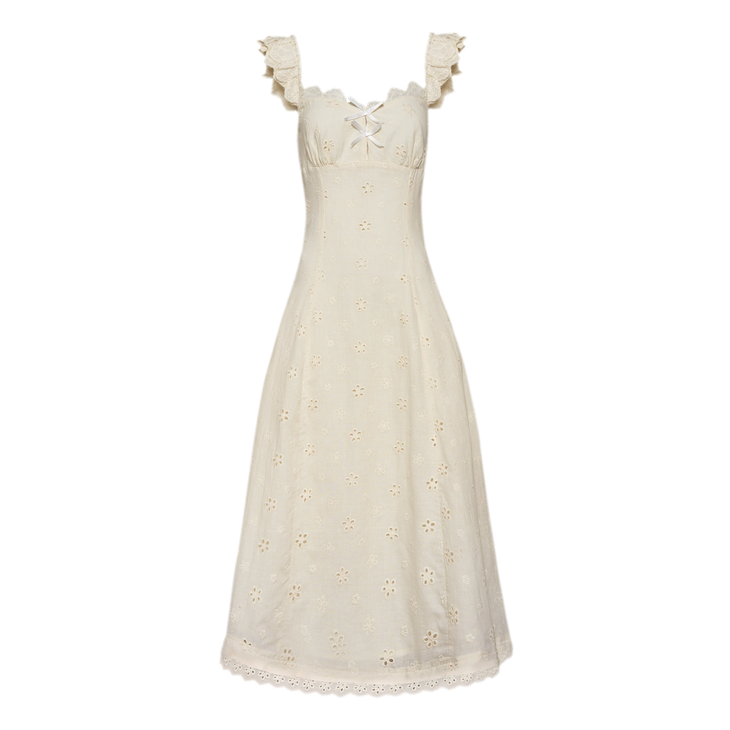 Lace Embroidery Maxi Dress
