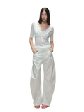 Relaxed Fit Sculpted Wide-Leg Pants