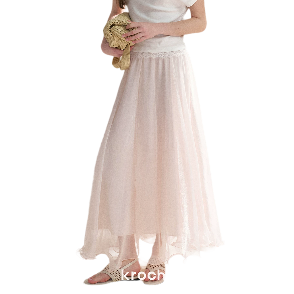 Sakura and Spring Stream A-Line Skirt