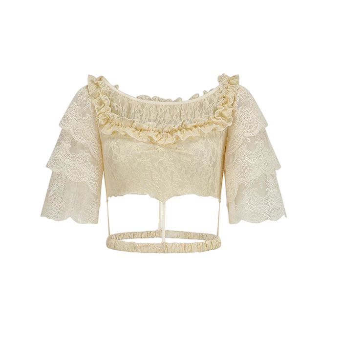 Crown Morning French Soft Lace Top