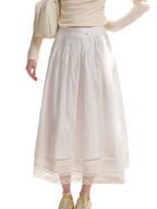 Lyocell Lace Pleated Skirt