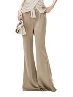 Satin Drape Flared Pants