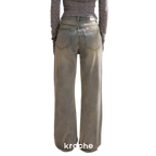 Rhinestone Logo Jeans