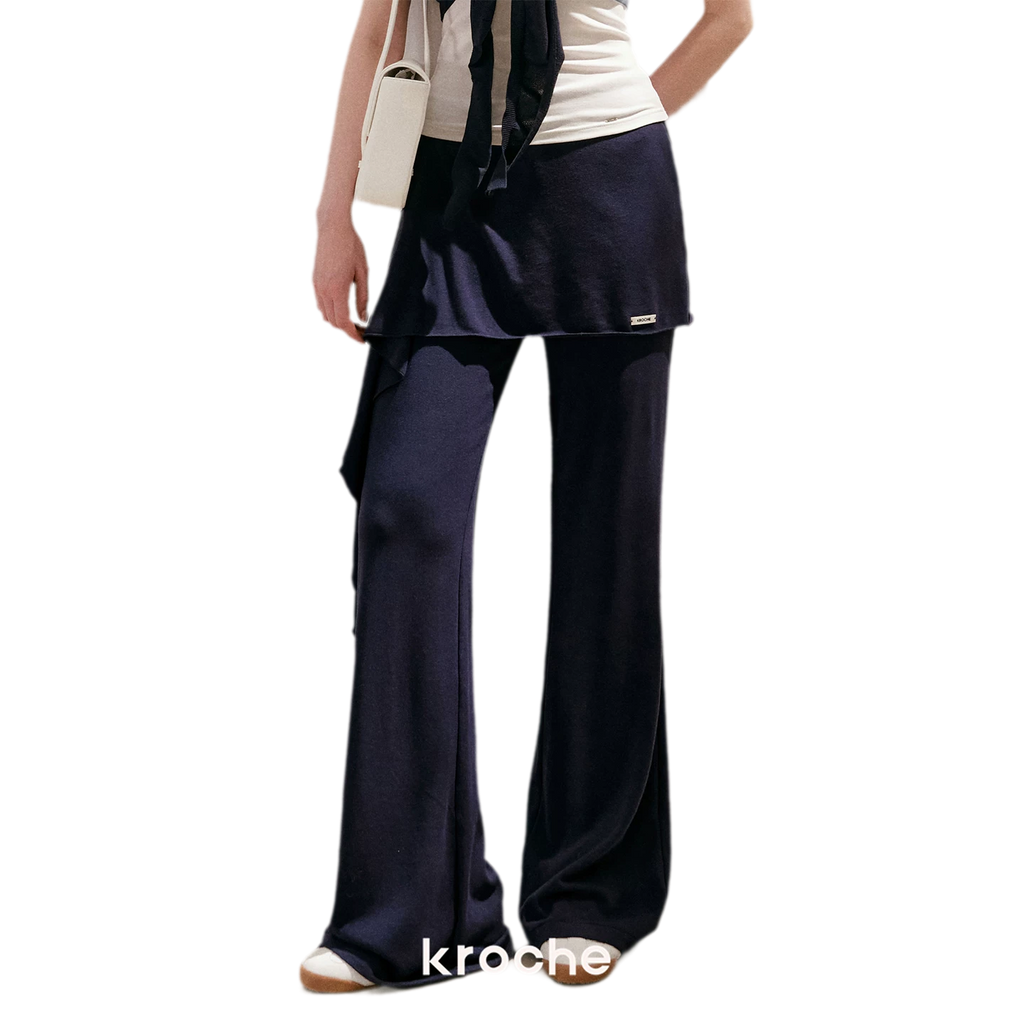 Wrap Tie Flared Pants