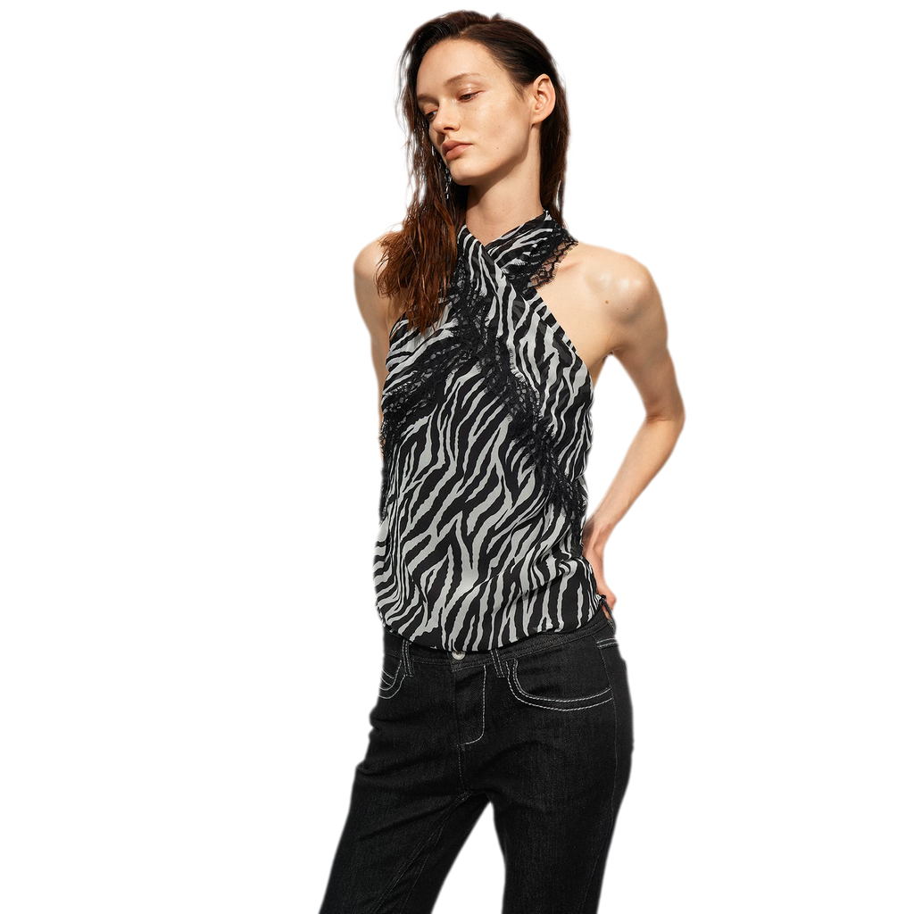 Sheer Halter Chiffon Cami