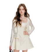 Lace-Trimmed A-Line Camisole Dress