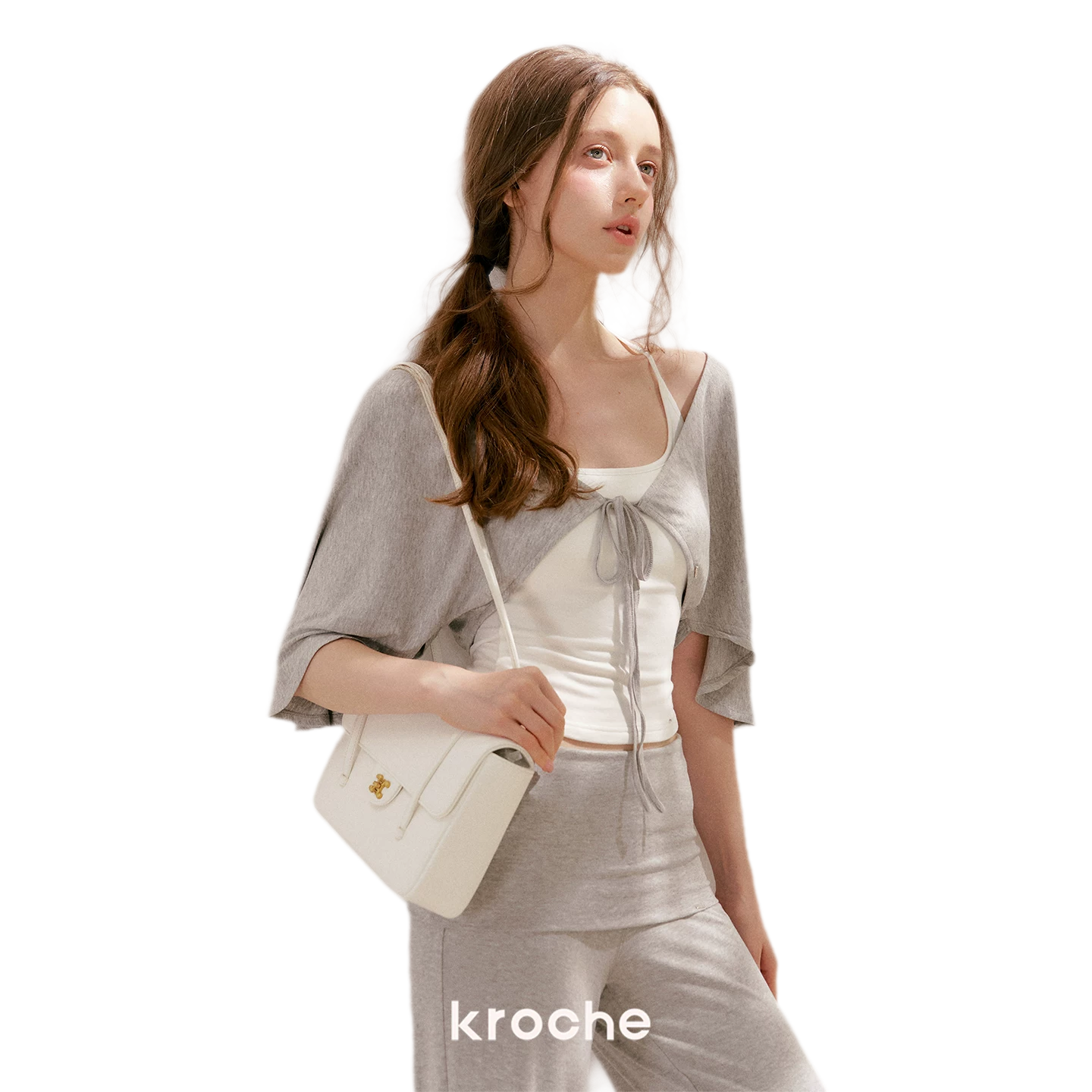 Airy Cloud U-Neck Vest & Batwing