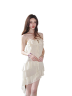 Ruffled Asymmetric Cami Dress