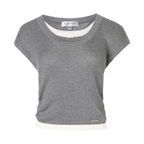 Ruched Layered T-Shirt