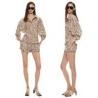 Tencel Linen Leopard Print Shirt & Short