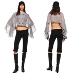 Sheer Trench Cape Top